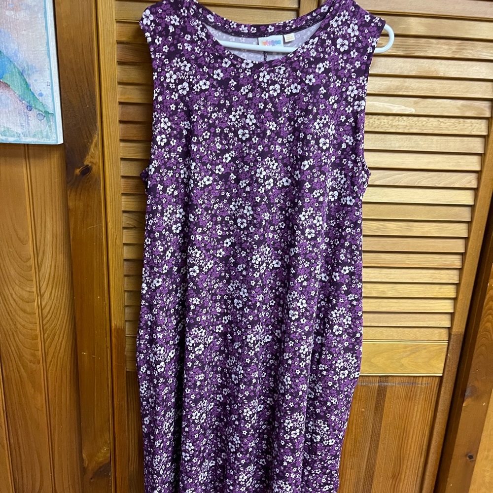 Purple flowered dress